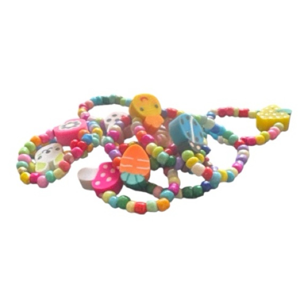 Vibrant Kids Beaded Bracelet Set